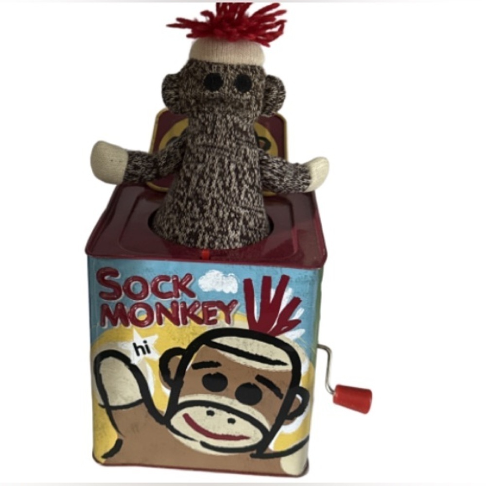 Schilling 2008 Sock Monkey Jack-in-the-Box Toy